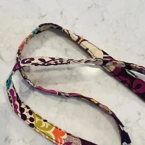 Vera Bradley Plum Crazy Shoulder Tote Bag Purse with Toggle Closure - Picture 7 of 8